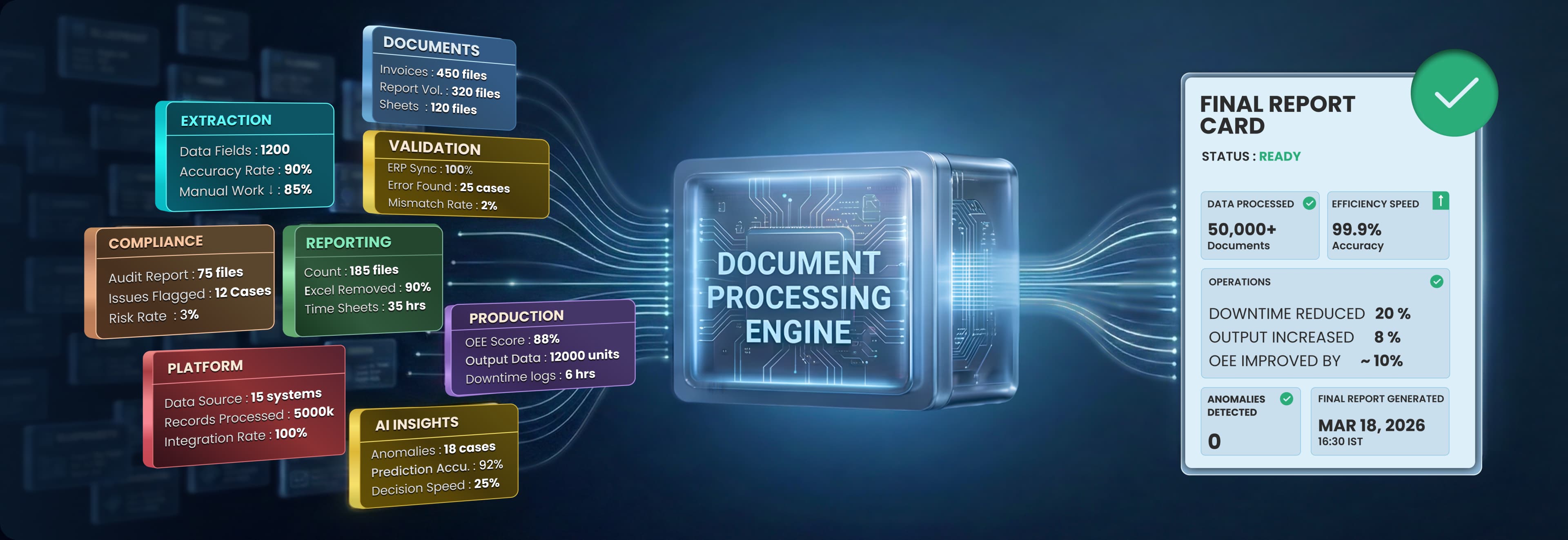 AI document processing and automated reporting dashboard for logistics operations