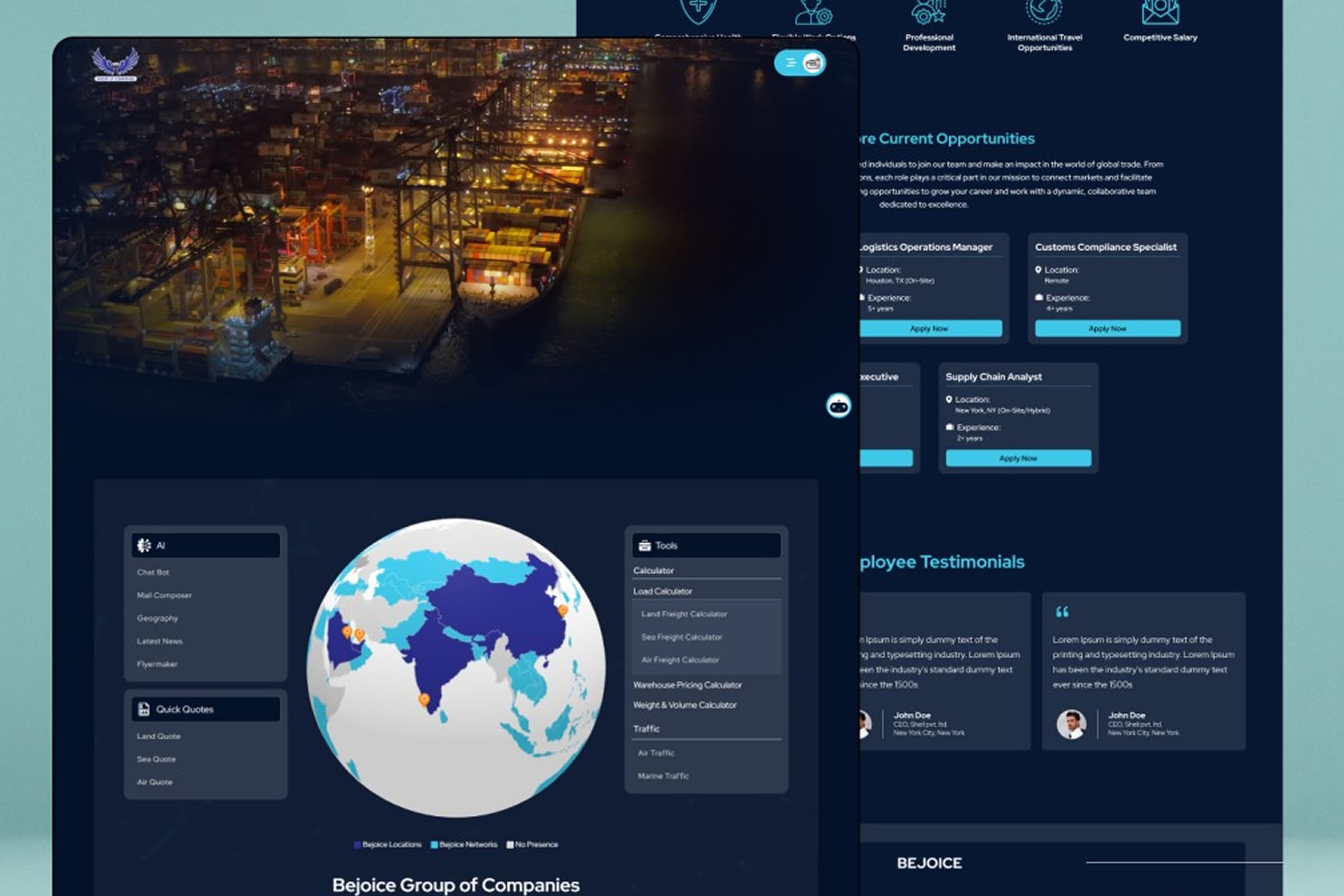 Bejoice Tracking & Estimation Platform