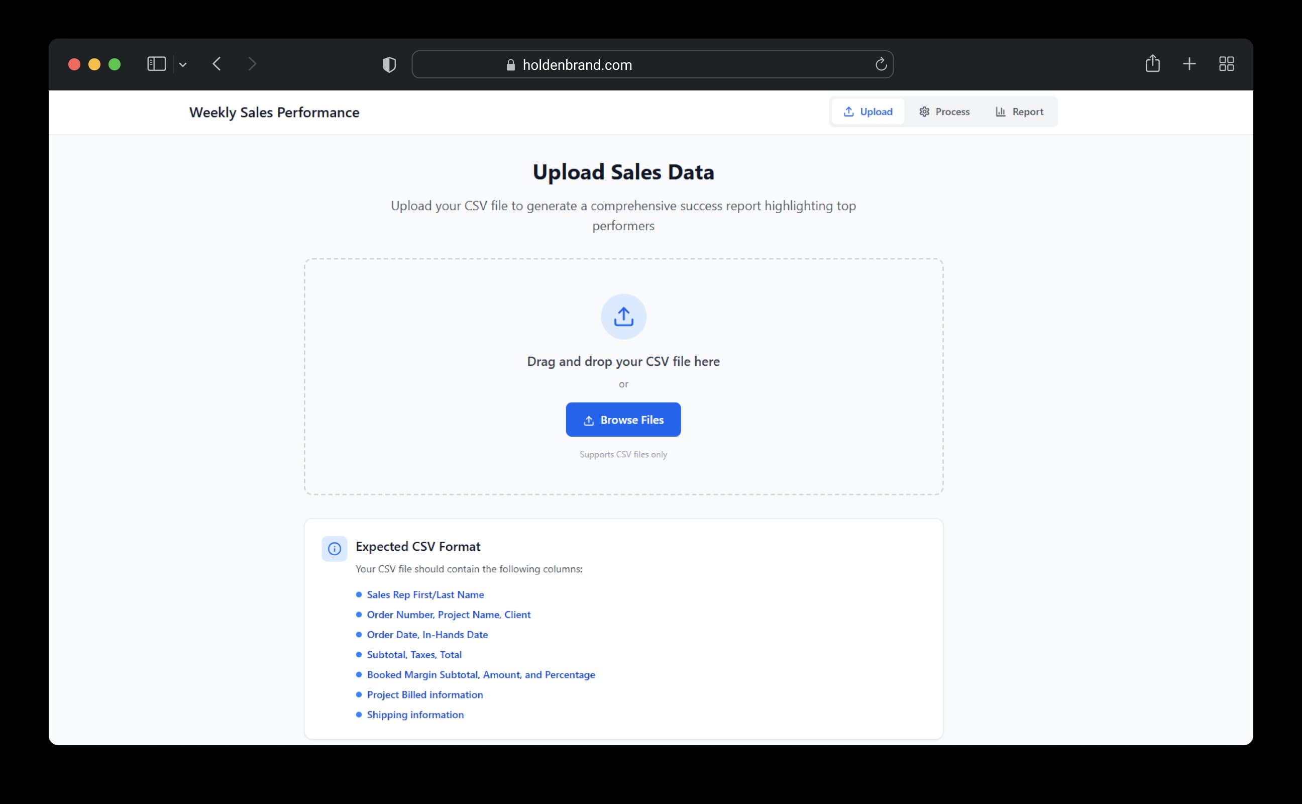 Capturing Sales Data