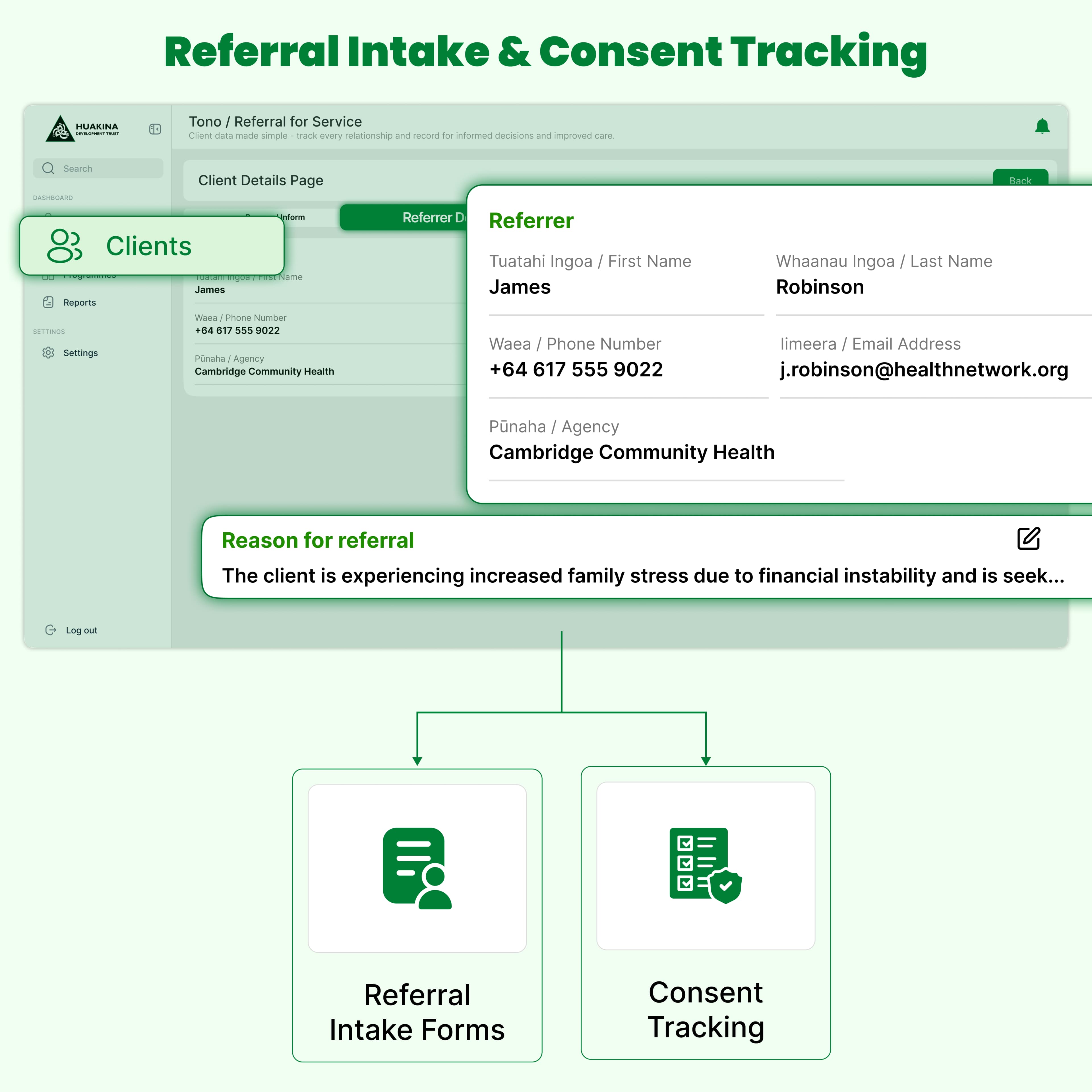 Referral Intake and Consent Tracking