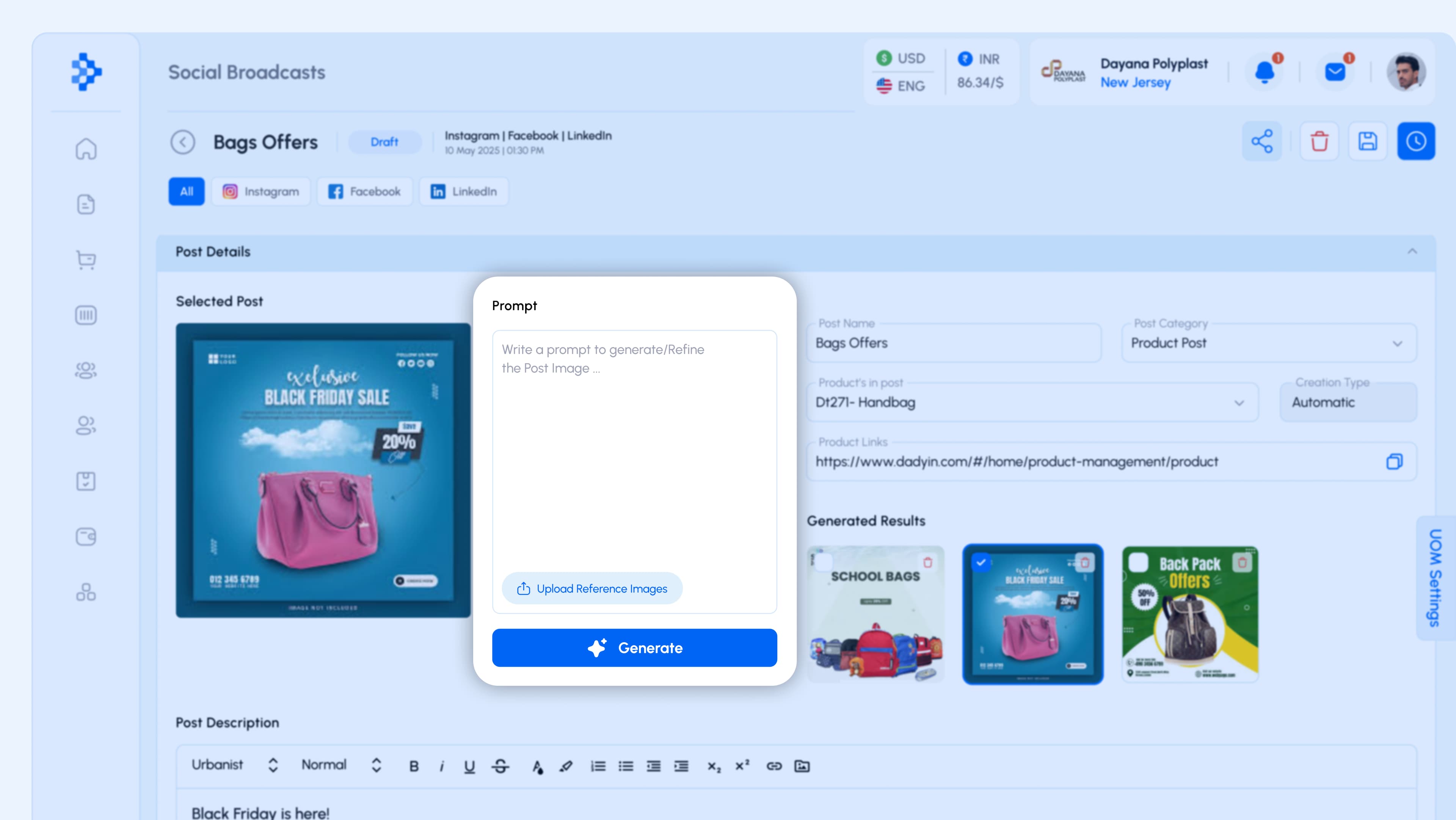 AI-driven Post Generation